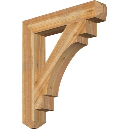 Ekena Millwork Merced Craftsman Rough Sawn Bracket, Western Red Cedar, 6"W x 36"D x 40"H BKT06X36X40MRC04RWR